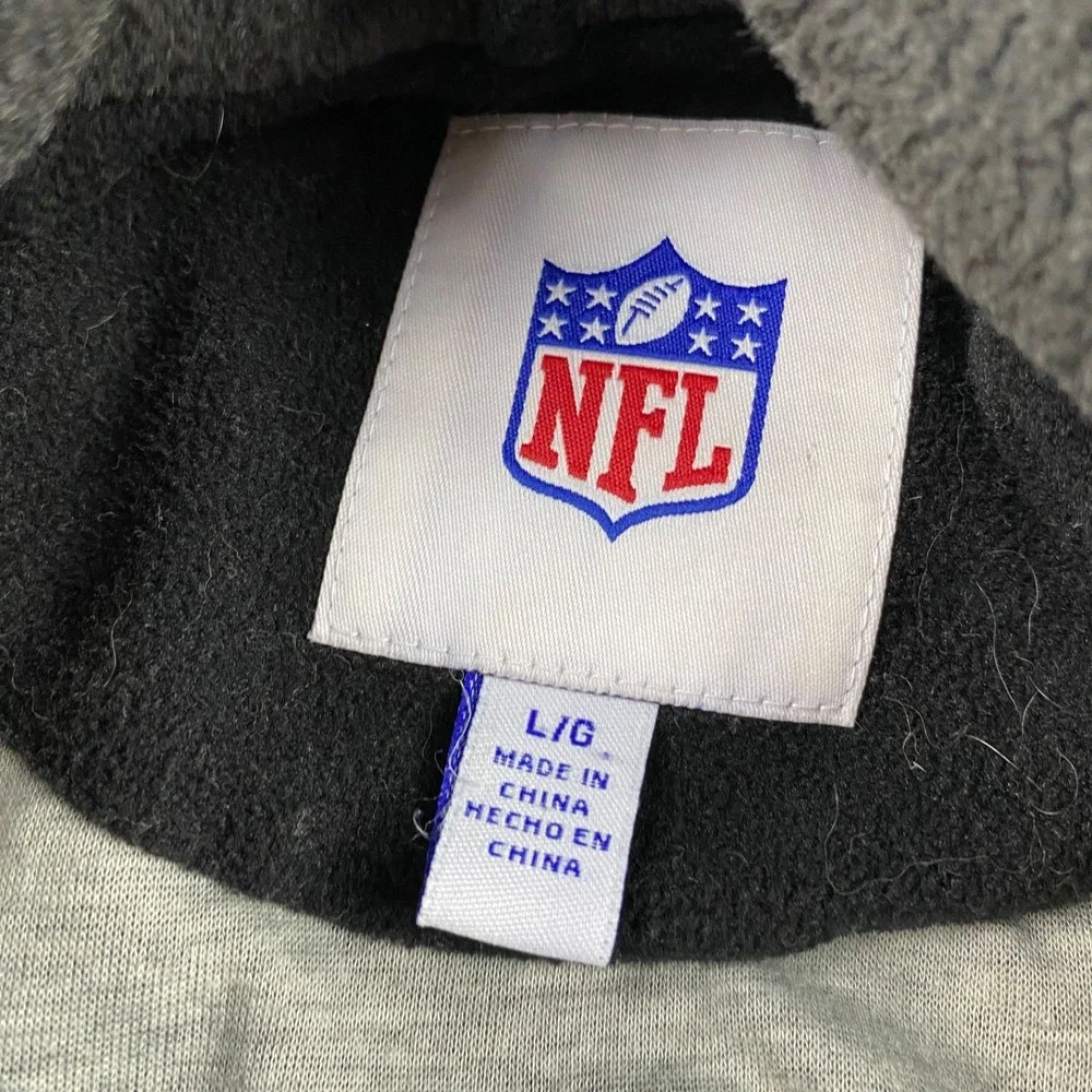 NFL Pittsburg Steelers Fleece Jacket Full Zip Mens Large Black